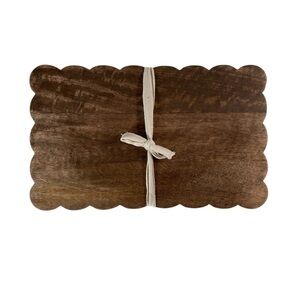 Mela Artisans Scalloped Edge Mango Wood Cutting Board